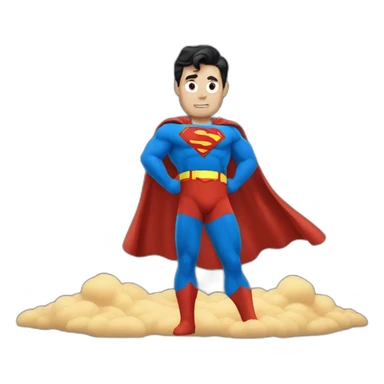 superman qui s'écrase au sol sticker