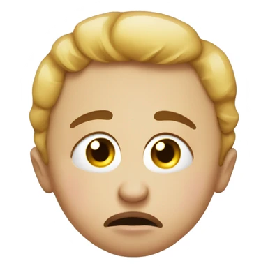 Kiss face sad with one tear sticker