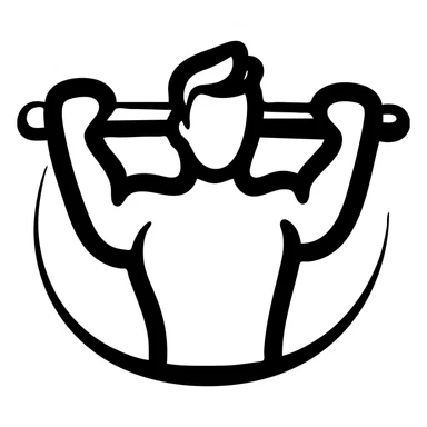 gym icon with a background shape sticker