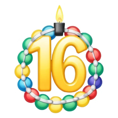 the number "1637" with Christmas lights wrapping it sticker