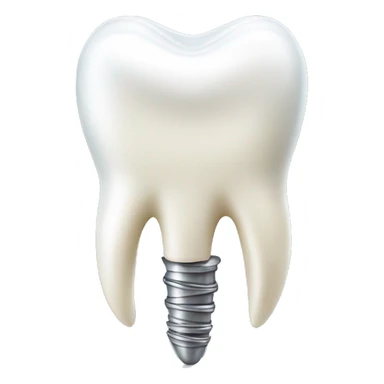 Dental implant with tooth sticker