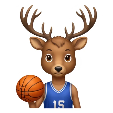 Deer basketball  sticker