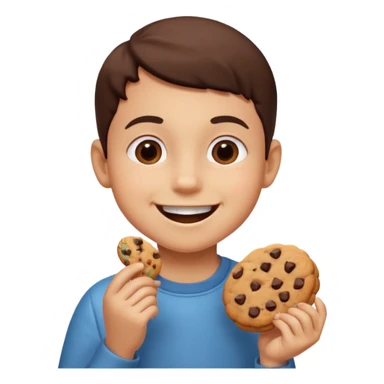 67 kid eating cookies sticker