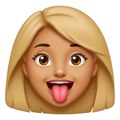 slang freaky girl, sticking out tongue sticker