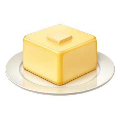 Butter piece on the white plate  sticker