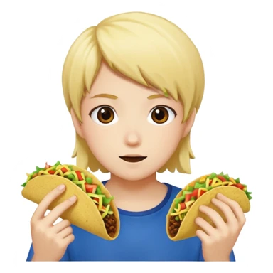 Perso d’anime qui mange un tacos sticker