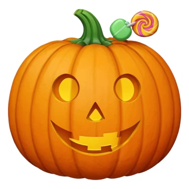 pumpkin with candy inside sticker