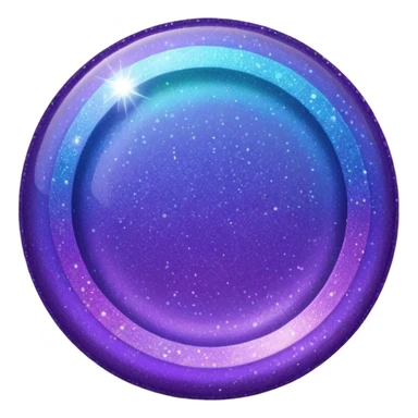 Glitter purple and cian inner circle sticker