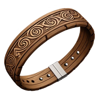 wooden viking wristband sticker