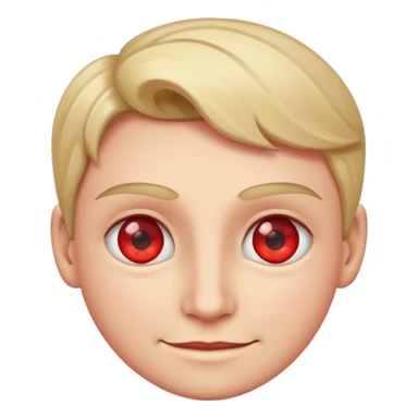 Smirking face with red eyes sticker