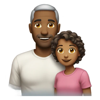 A father with his daughter  sticker