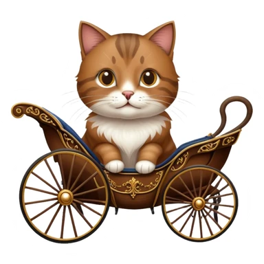 карета с запряженным котом sticker