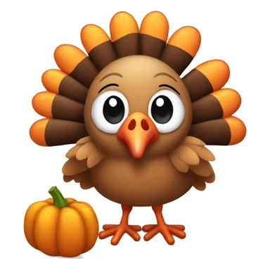 Cute Thanksgiving turkey sticker