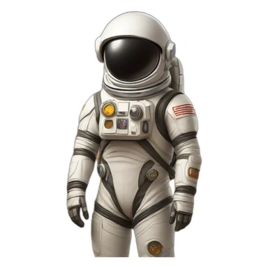 Space man in desert sticker