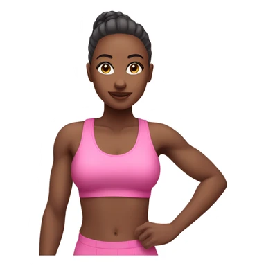 Gym girl in pink outfit sticker