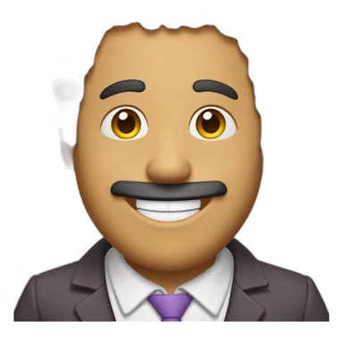 Personaje Jim lombriz sonriendo sticker