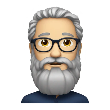 Majestic french bearded person with glasses sticker