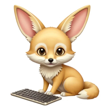 Fennec émojis clavier sticker