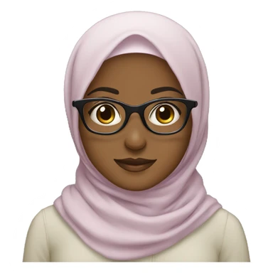 Hijabi girl wearing glassess sticker