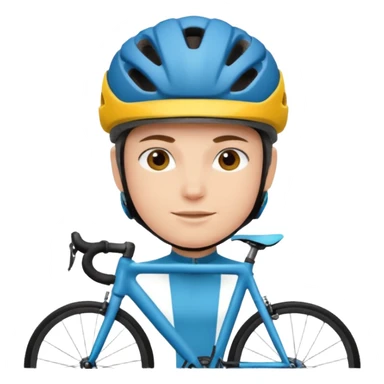 Cyclist with front basket sticker