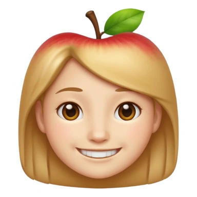Hauru smiling as an apple style emoji sticker