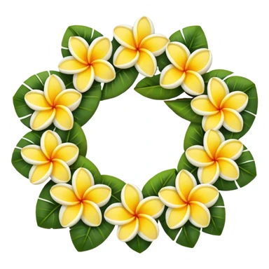 Plumeria lei sticker