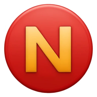 Ⓜ️ exactly like this only letter N but in red circle  sticker