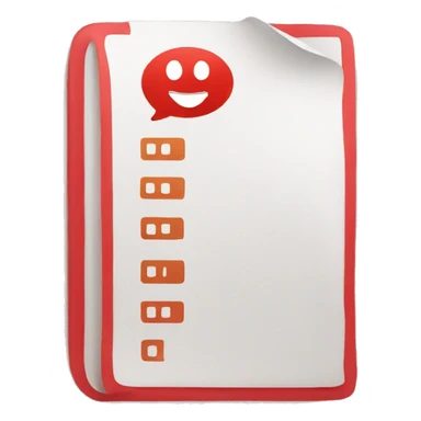 white true checklist with red color background sticker