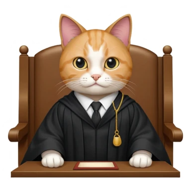 cat lawyer won the case in court sticker