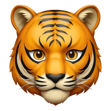 realistic male portrait close-up tiger sticker