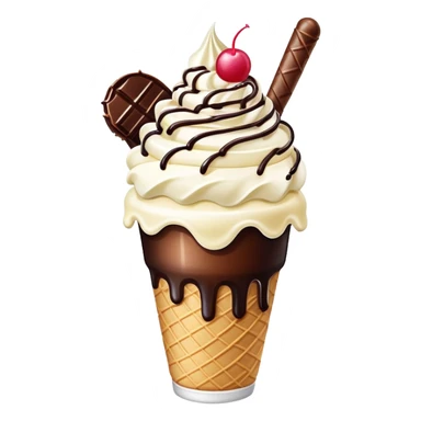 Thai rolled ice cream with colorful toppings in a cup sticker