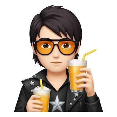 circus Rockstar drinking colddrink   sticker