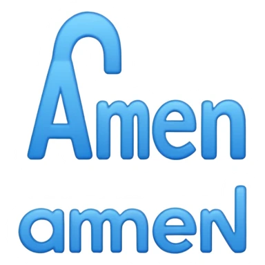 blue word "amen" simple font sticker