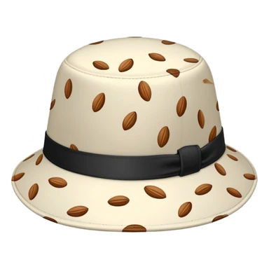 Chust style doppa hat with black base and white almond patterns sticker