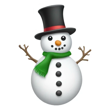 full body christmas hat snowman sticker
