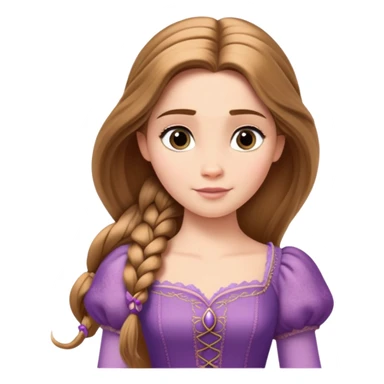 Rapunzel de cabelo moreno com a mesma roupa e detalhes do filme  sticker