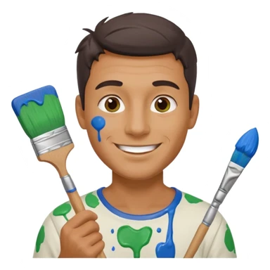 Ceramic Painter man sticker