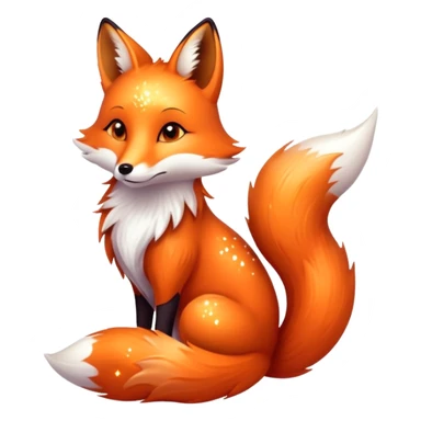fox with magical sparkles, fairytale style, inspired by 'Once Upon a Broken Heart' sticker