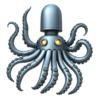 Robot hand with tentacles for fingers ￼ sticker