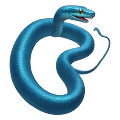 Blue snake sticker