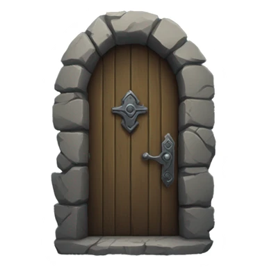 Dungeon Door with stone trim sticker