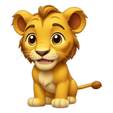 simba avec un une main qui fait "top" sticker