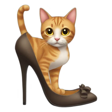 Cat on high heels sticker