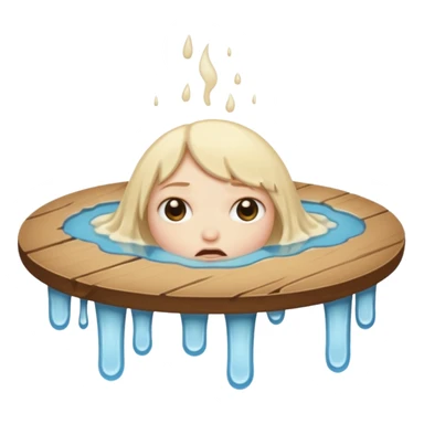 

Emoji 3: Face melting into the table like a puddle.
 sticker