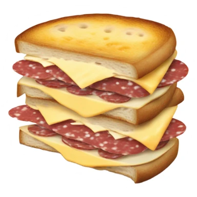 salami sandwich with cheese sticker