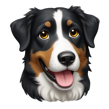 happy border colie portret sticker