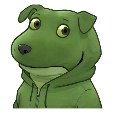 Dog wearing a hoodie  sticker