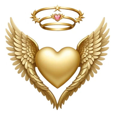 Divine Heart with angel wings and halo sticker