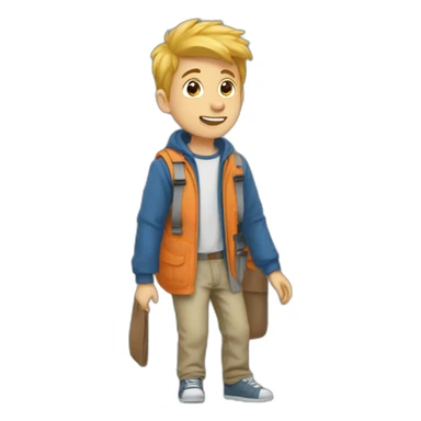 Un garçon entrain de tricher au baccalauréat sticker