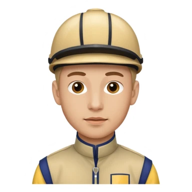 horse jockey man face sticker